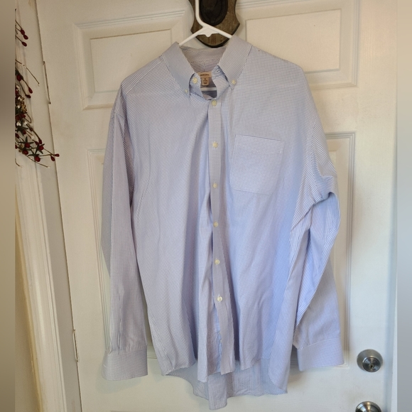 Merona, Men's Long Sleeve Dress Shirt, Size: XL Color: Blue/White - Picture 4 of 11